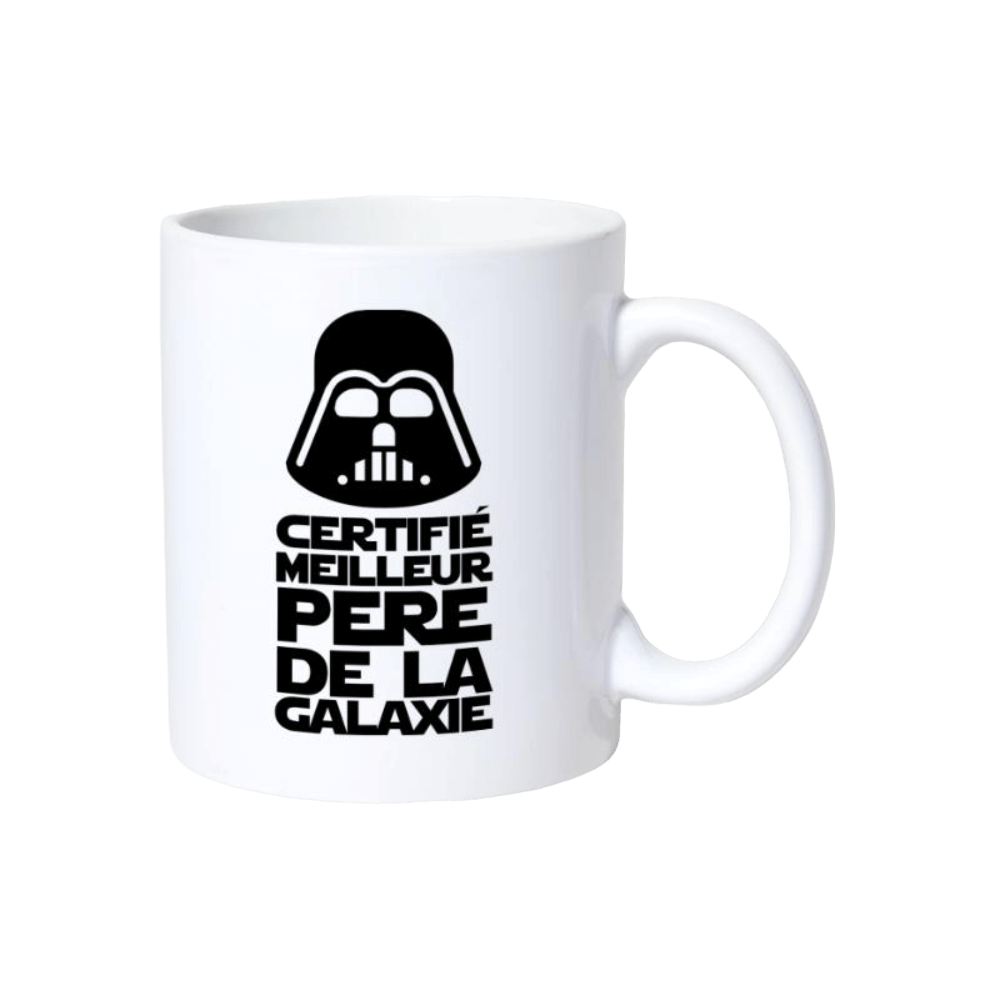 meilleur pere de la galaxie certifie cadeau papa mug | The Luxury Box