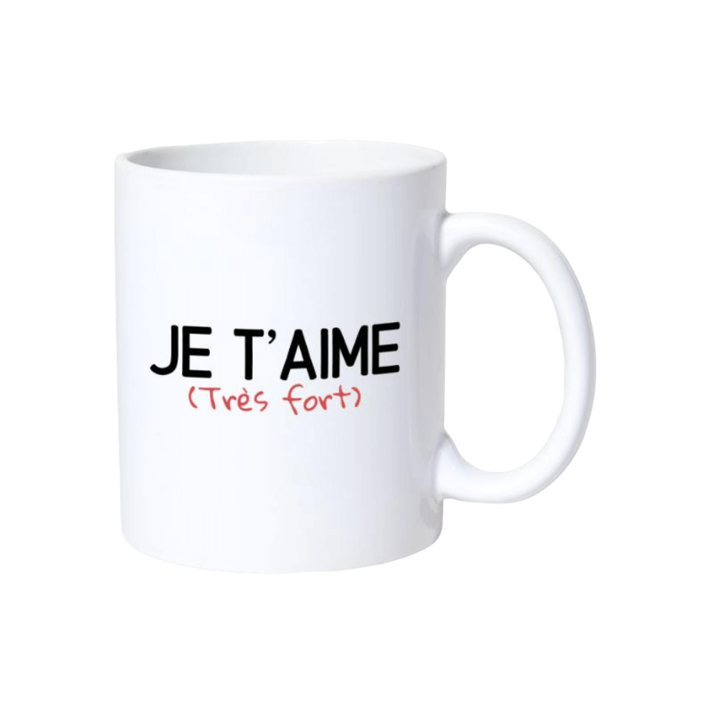 t shirt je taime tres fort cadeau amour mug | The Luxury Box