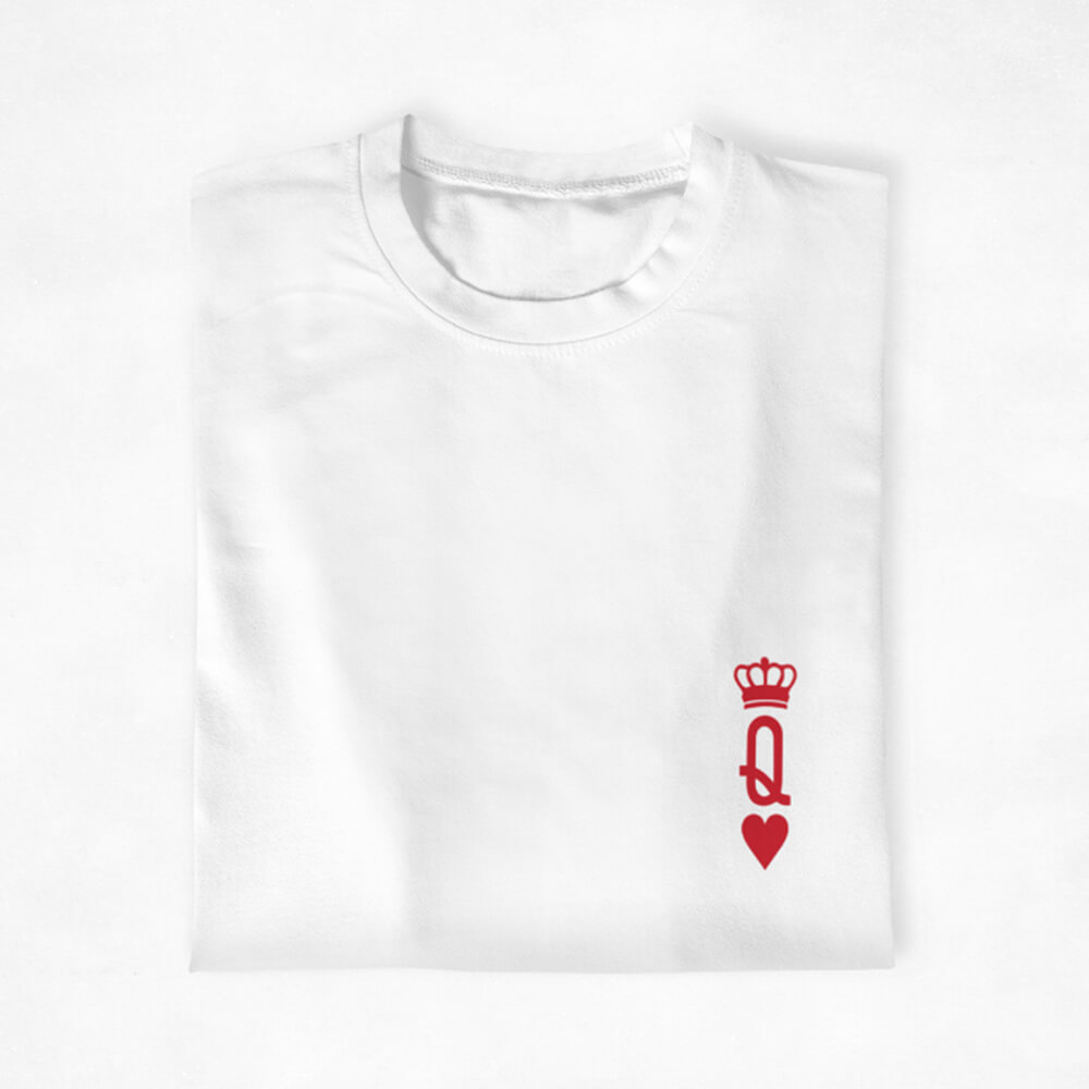 T-shirt-Couple-King-Queen-cote-coeur-jeu-de-cartes-3 T shirt Couple King Queen cote coeur jeu de cartes 3 | The Luxury Box