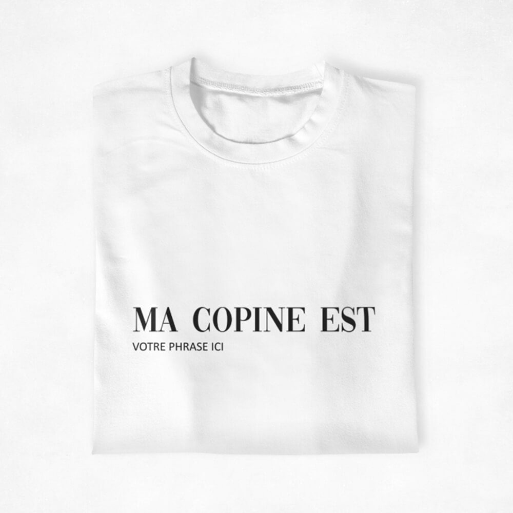 T shirt Couple Mon Copain Ma Copine a personnaliser 3 | The Luxury Box