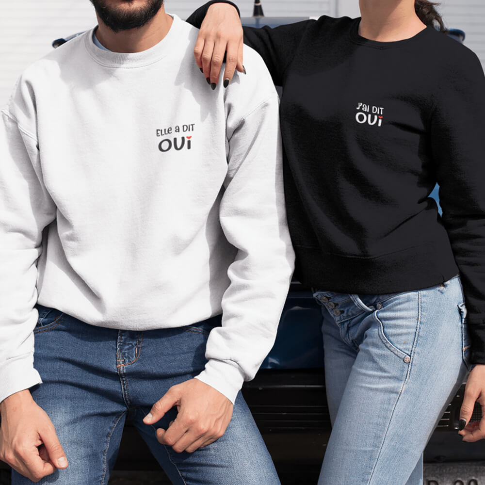 sweat couple elle a dit oui jai dit oui | The Luxury Box