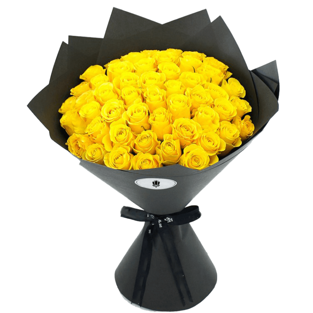 Bouquet de 50 roses jaune 3 1 | The Luxury Box