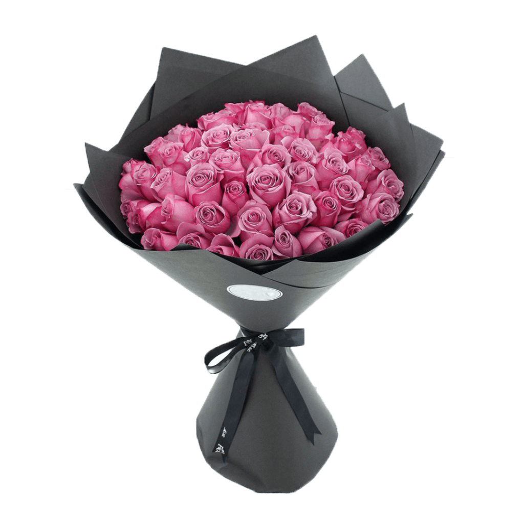 Bouquet de 50 roses mauve 3 | The Luxury Box
