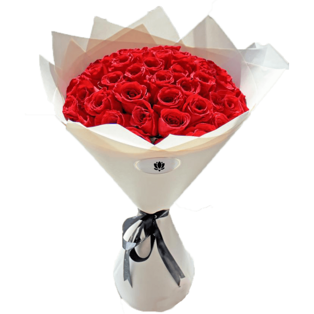 Bouquet de fleurs rouge 50 roses 1 | The Luxury Box